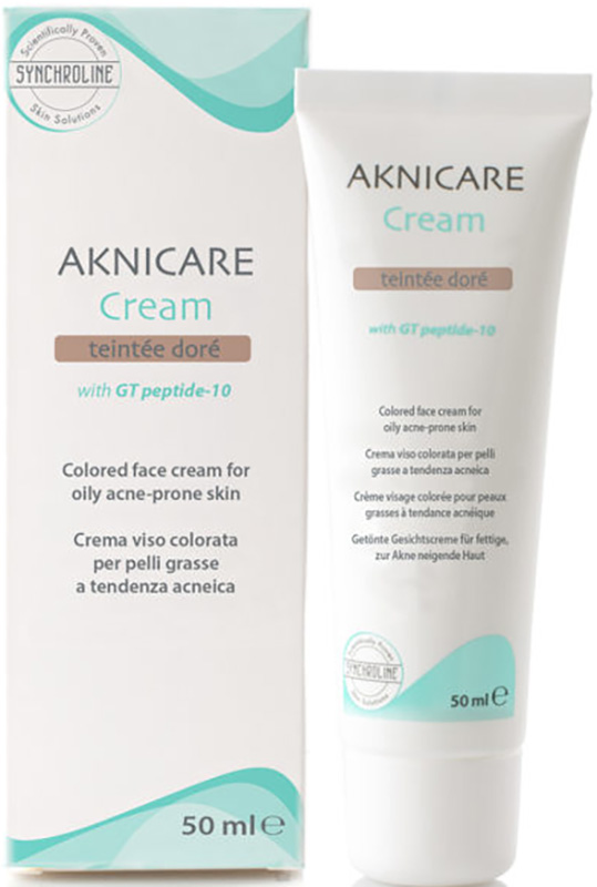 AKNICARE CREAM CREMA COLORATA TEINTEE DORE' 50 ML - Farmacia-flash.it