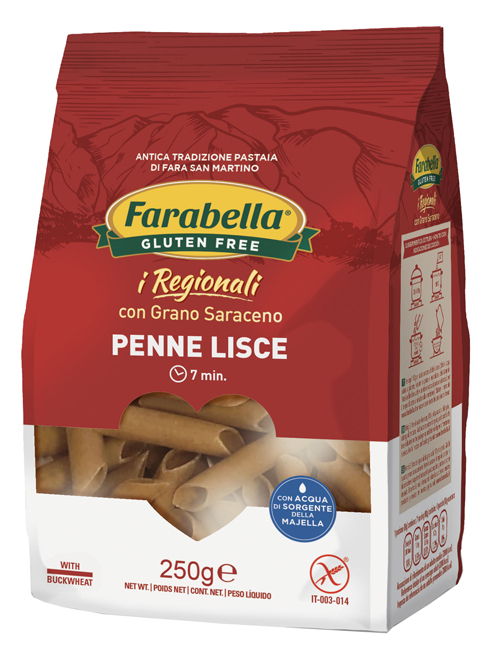 FARABELLA PENNE LISCE GRANO SARACENO 250 G - Farmacia-flash.it