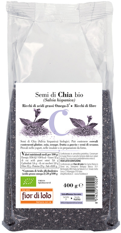 SEMI DI CHIA BIO 400 G - Farmacia-flash.it
