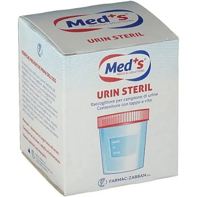 MEDS CONTENITORE URINA STERILE SOTTOVUOTO 120 ML - Farmacia-flash.it