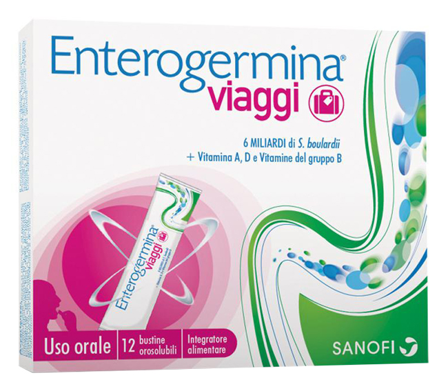 ENTEROGERMINA VIAGGI 12 BUSTINE OROSOLUBILI CONFEZIONE STANDARD - Farmacia-flash.it