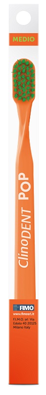 CLINODENT POP ARANCIONE SPAZZOLINO DA DENTI MEDIO - Farmacia-flash.it