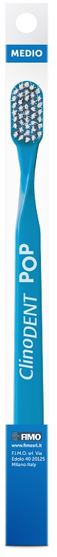 CLINODENT POP BLU SPAZZOLINO DA DENTI MEDIO - Farmacia-flash.it
