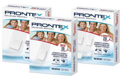CEROTTO PRONTEX WATER STRIPS ASSORTITO 20 PEZZI - Farmacia-flash.it