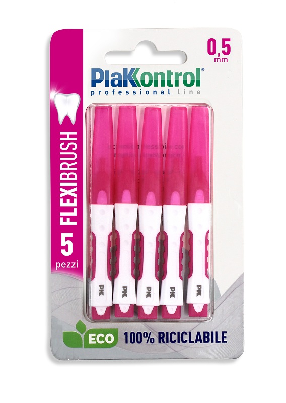 PLAKKONTROL SCOVOLINO INTERDENTALE FLEXI BRUSH05 BLISTER 5 PEZZI - Farmacia-flash.it