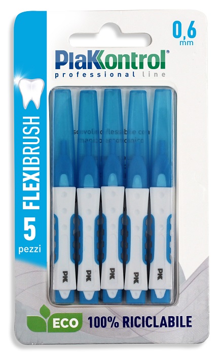 PLAKKONTROL SCOVOLINO INTERDENTALE FLEXI BRUSH06 BLISTER 5 PEZZI - Farmacia-flash.it