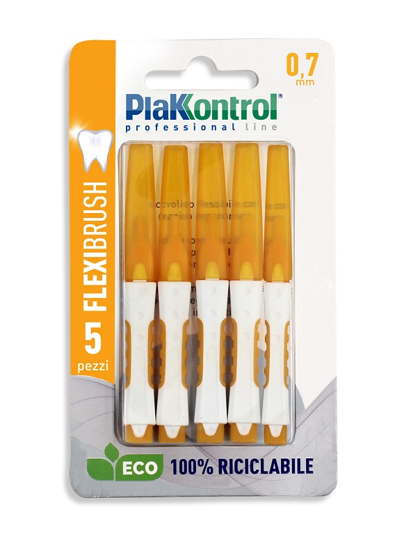 PLAKKONTROL SCOVOLINO INTERDENTALE FLEXI BRUSH07 BLISTER 5 PEZZI - Farmacia-flash.it
