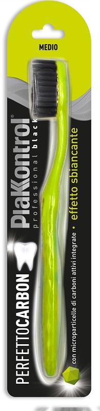 PLAKKONTROL PERFETTO CARBON SPAZZOLINO MANUALE BLISTER 1 PEZZO - Farmacia-flash.it
