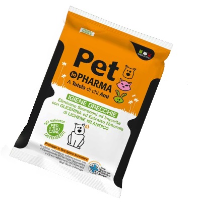 PET IN PHARMA SALVIETTINE ORECCHIE CANE 30 PEZZI - Farmacia-flash.it