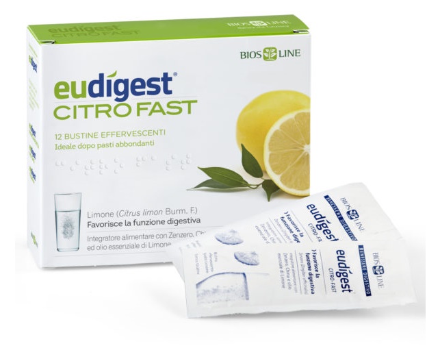 BIOSLINE EUDIGEST CITRO FAST 12 BUSTINE EFFERVESCENTI - Farmacia-flash.it