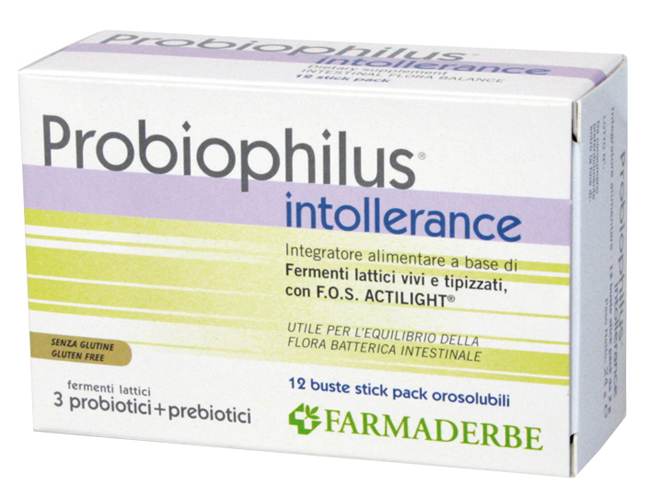 PROBIOPHILUS INTOLLERANCE 12 BUSTINE 24 G - Farmacia-flash.it