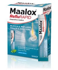 SOSPENSIONE ORALE MAALOX REFLURAPID 20 BUSTINE MONODOSE DA 10 ML - Farmacia-flash.it