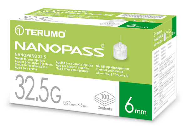 AGO PER PENNA DA INSULINA NANOPASS 32,5 GAUGE LUNGHEZZA 6 MM 100 PEZZI - Farmacia-flash.it