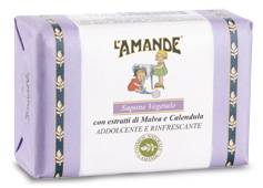L'AMANDE MARSEILLE SAPONE VEGETALE MALVA/CALENDULA 200 G - Farmacia-flash.it