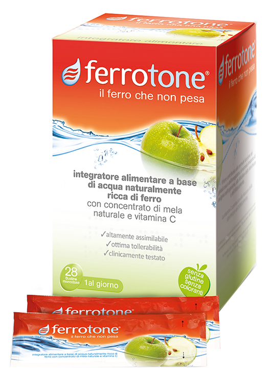 FERROTONE APPLE 28 SACCHETTI 25 ML - Farmacia-flash.it