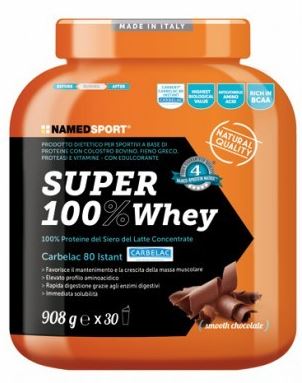 SUPER100% WHEY SMOOTH CHOCOLATE 908 G - Farmacia-flash.it