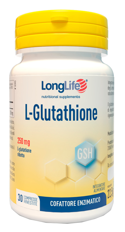LONGLIFE L-GLUTATHIONE 250 MG 30 COMPRESSE - Farmacia-flash.it