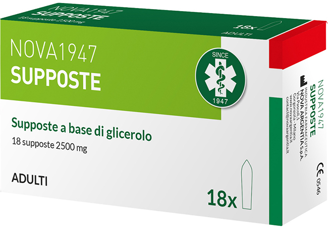 NOVA1947 GLICEROLO 2500MG SUPPOSTE ADULTI 18 PEZZI - Farmacia-flash.it