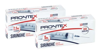 SIRINGA PRONTEX 2,5 ML AGO IND 10 PEZZI - Farmacia-flash.it