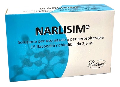 NARLISIM SOLUZIONE PER USO NASALE E AEROSOLTERAPIA 15 FLACONCINI RICHIUDIBILI DA 2,5 ML L'UNO - Farmacia-flash.it
