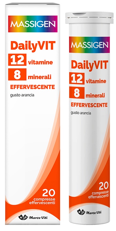 DAILYVIT+ 12 VITAMINE 8 MINERALI EFFERVESCENTE 20 COMPRESSE - Farmacia-flash.it