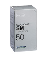 TEST STRIPS PER MISURAZIONE GLICEMIA GLUCOCARD SM 50 PEZZI - Farmacia-flash.it