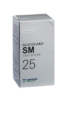 TEST STRIPS PER MISURAZIONE GLICEMIA GLUCOCARD SM 25 PEZZI - Farmacia-flash.it