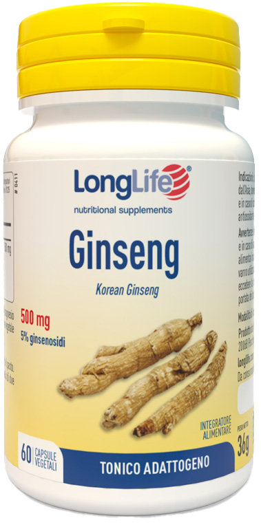 LONGLIFE GINSENG 5% 60 CAPSULE - Farmacia-flash.it