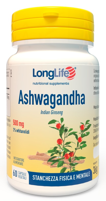LONGLIFE ASHWAGANDHA 60 CAPSULE 500 MG - Farmacia-flash.it