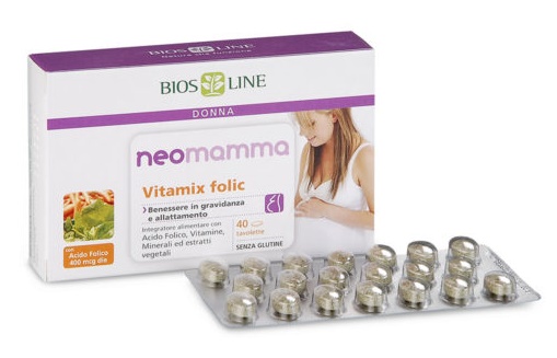 BIOSLINE NEOMAMMA VITAMIX FOLIC 40 COMPRESSE NEW - Farmacia-flash.it