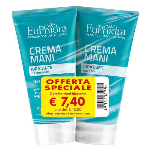 EUPHIDRA ABB CREMA MANI IDRATANTE TERMOFORMATI 2 PEZZI - Farmacia-flash.it