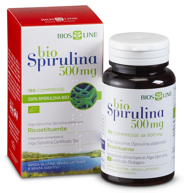 BIOSLINE BIOSPIRULINA 500 NEW 150 COMPRESSE CERT ECOCERT - Farmacia-flash.it