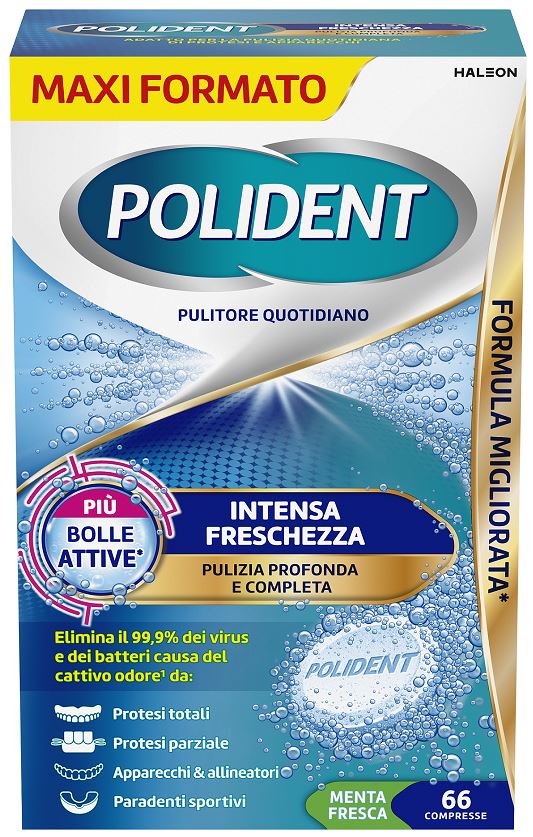 POLIDENT INTENSA FRESCHEZZA PULITORE QUOTIDIANO 66 COMPRESSE - Farmacia-flash.it