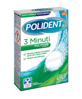 POLIDENT 3 MINUTI 66 COMPRESSE - Farmacia-flash.it