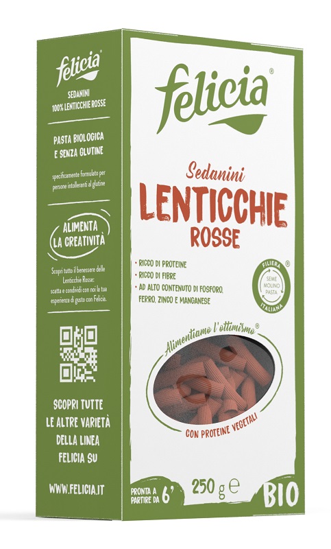 FELICIA BIO SEDANINI LENTICCHIE ROSSE 250 G - Farmacia-flash.it