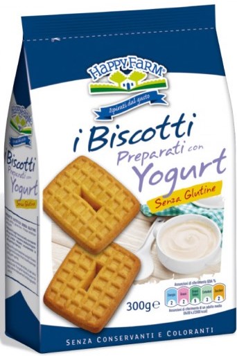 HAPPY FARM BISCOTTI YOGURT SENZA ZUCCHERO 300 G - Farmacia-flash.it