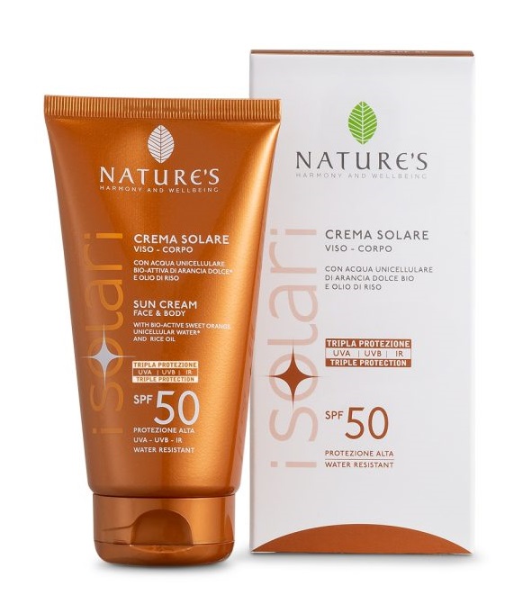 NATURE'S I SOLARI CREMA SOLARE VISO E CORPO SPF 50 IR SUN 150 ML - Farmacia-flash.it