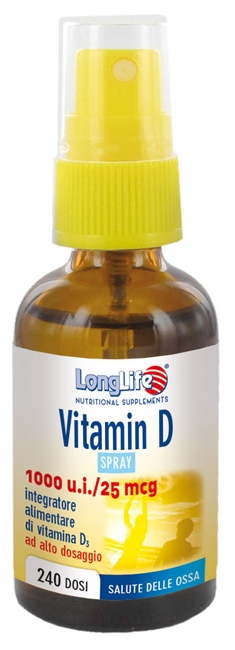 LONGLIFE VITAMIN D3 1000UI SPRAY 30 ML - Farmacia-flash.it