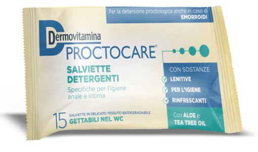 DERMOVITAMINA PROCTOCARE 15 SALVIETTINE DETERGENTI - Farmacia-flash.it