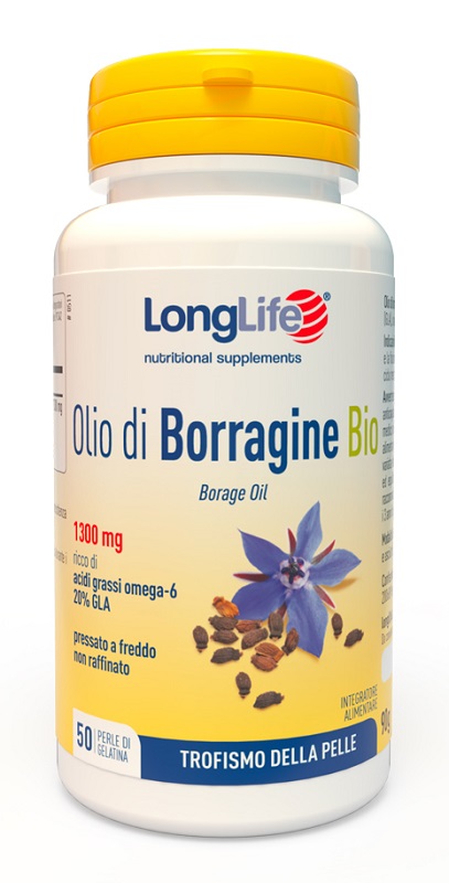 LONGLIFE OLIO BORRAGINE BIO 50 PERLE - Farmacia-flash.it