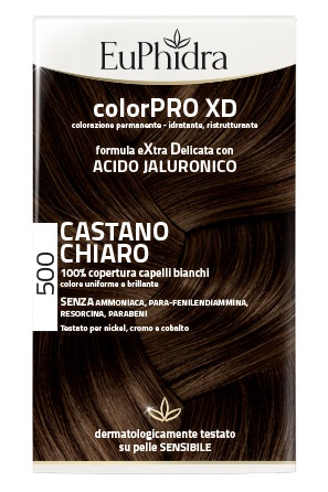 EUPHIDRA COLORPRO XD 500 CAST CHIARO GEL COLORANTE CAPELLI IN FLACONE + ATTIVANTE + BALSAMO + GUANTI - Farmacia-flash.it