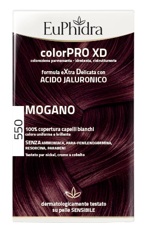 EUPHIDRA COLORPRO XD 550 MOGANO GEL COLORANTE CAPELLI IN FLACONE + ATTIVANTE + BALSAMO + GUANTI - Farmacia-flash.it