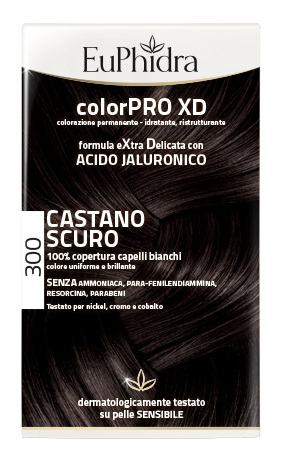 EUPHIDRA COLORPRO XD 300 CASTANO SCURO GEL COLORANTE CAPELLI IN FLACONE + ATTIVANTE + BALSAMO + GUANTI - Farmacia-flash.it