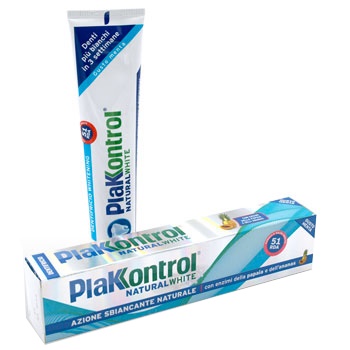 PLAKKONTROL NATURAL WHITE DENTIFRICIO 100 G - Farmacia-flash.it