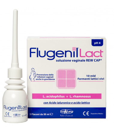FLUGENIL LACT SOLUZIONE VAGINALE INTERNA A BASE DI FERMENTI LATTICI 3 FLACONI DA 50 ML + 3 APPLICATORI MONOUSO - Farmacia-flash.it