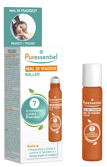PURESSENTIEL ROLLER MAL DI VIAGGIO 7 OLI ESSENZIALE 5 ML - Farmacia-flash.it