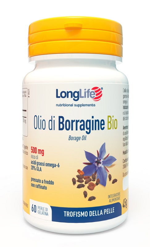 LONGLIFE OLIO BORRAGINE BIO 60 PERLE - Farmacia-flash.it