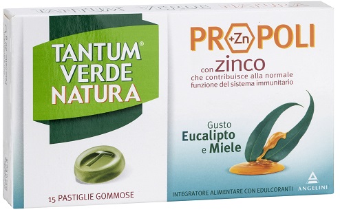 TANTUM VERDE NATURA PASTIGLIE GOMMOSE EUCALIPTO & MIELE 30 G - Farmacia-flash.it