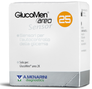 STRISCE GLUCOMEN AREO SENSOR PER ANALISI DEL GLUCOSIO 25 PEZZI - Farmacia-flash.it
