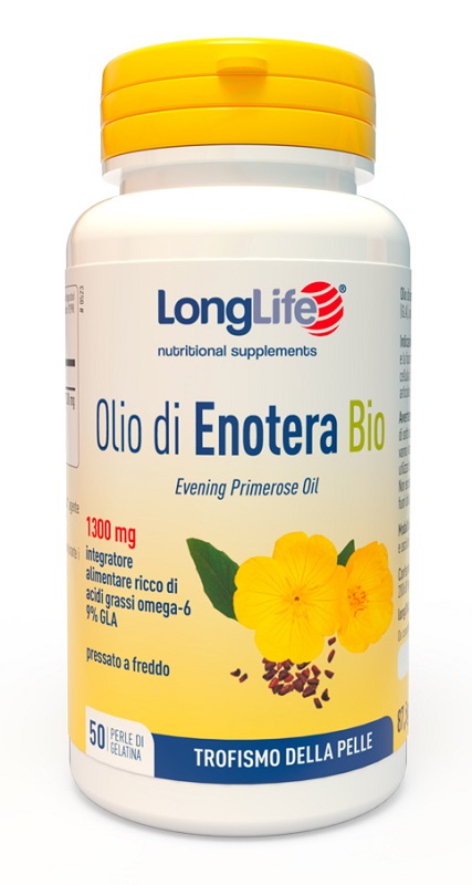 LONGLIFE OLIO ENOTERA BIO 1300 MG 50 PERLE - Farmacia-flash.it